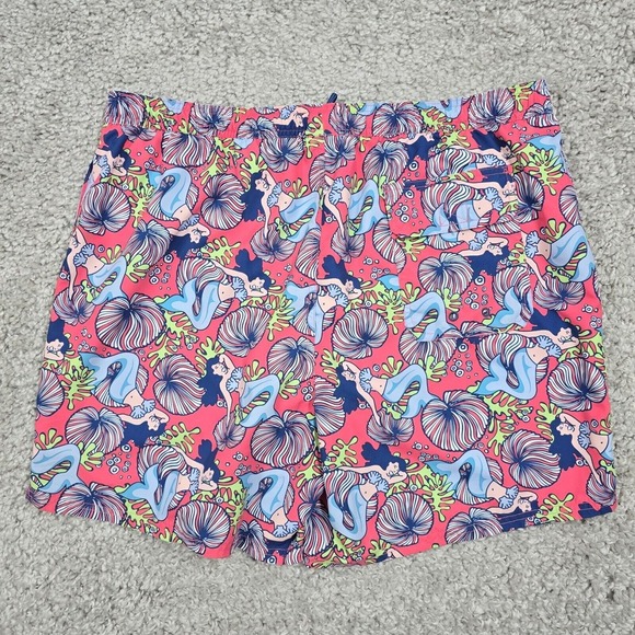 Vineyard Vines Swim Trunks Mens XL Pink Mermaids Mesh Lining Shorts Beach Pool - Picture 8 of 14